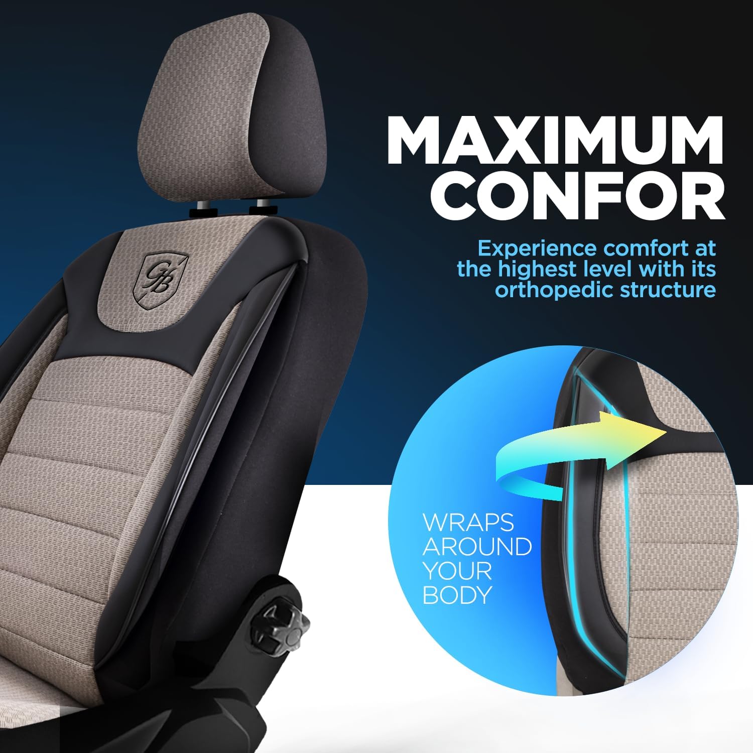 Premium Car Seat Covers for Jeep Grand Cherokee 2000-2026, Woven Car Seat Cover for SUV, Cars, Most Pickups, Car Seat Protector, Car Seat Covers Front Seats