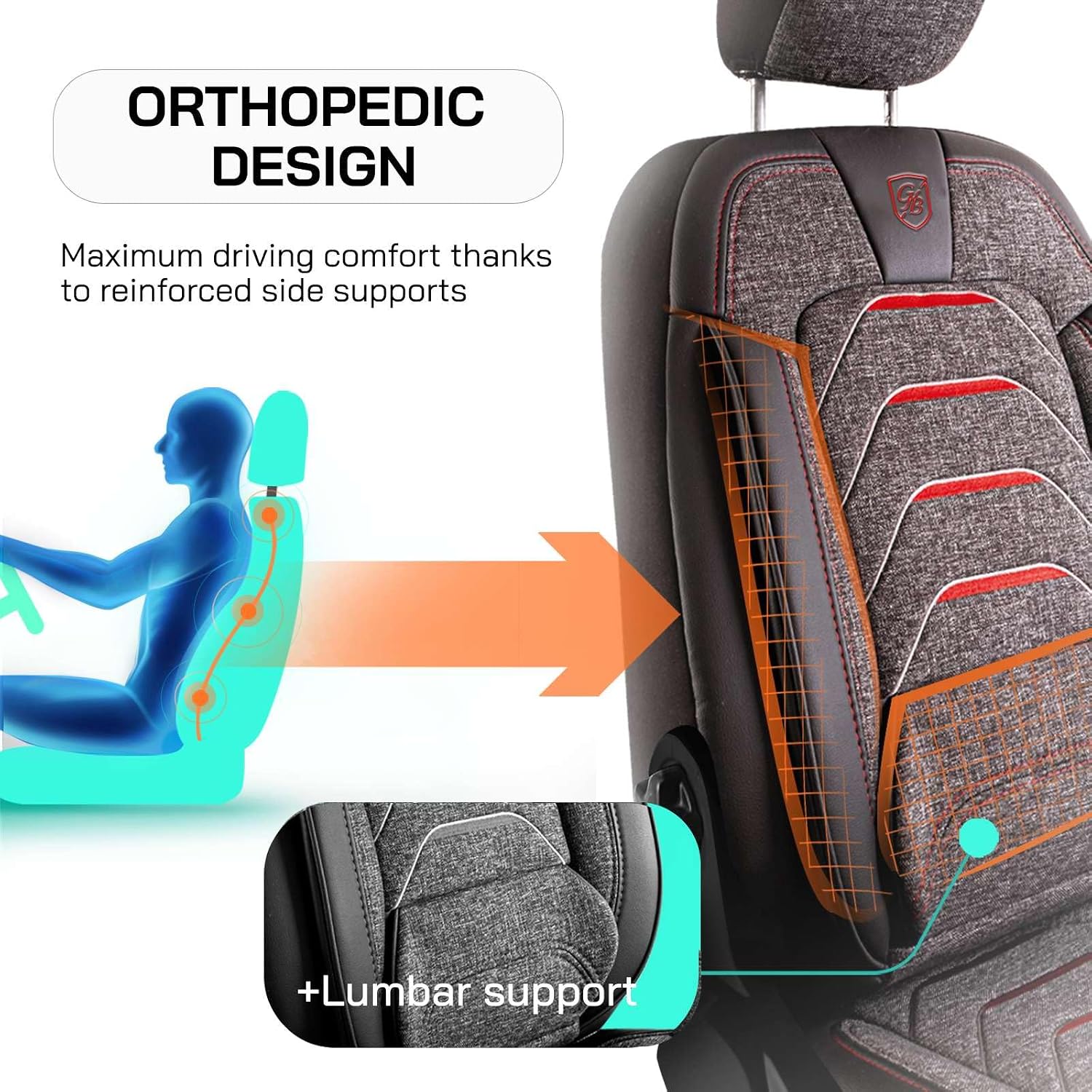 Premium Car Seat Covers Front Seat, Linen Car Seat Cover for SUV, Cars, Most Pickups, Car Seat Protector, Car Seat Covers Front Seats