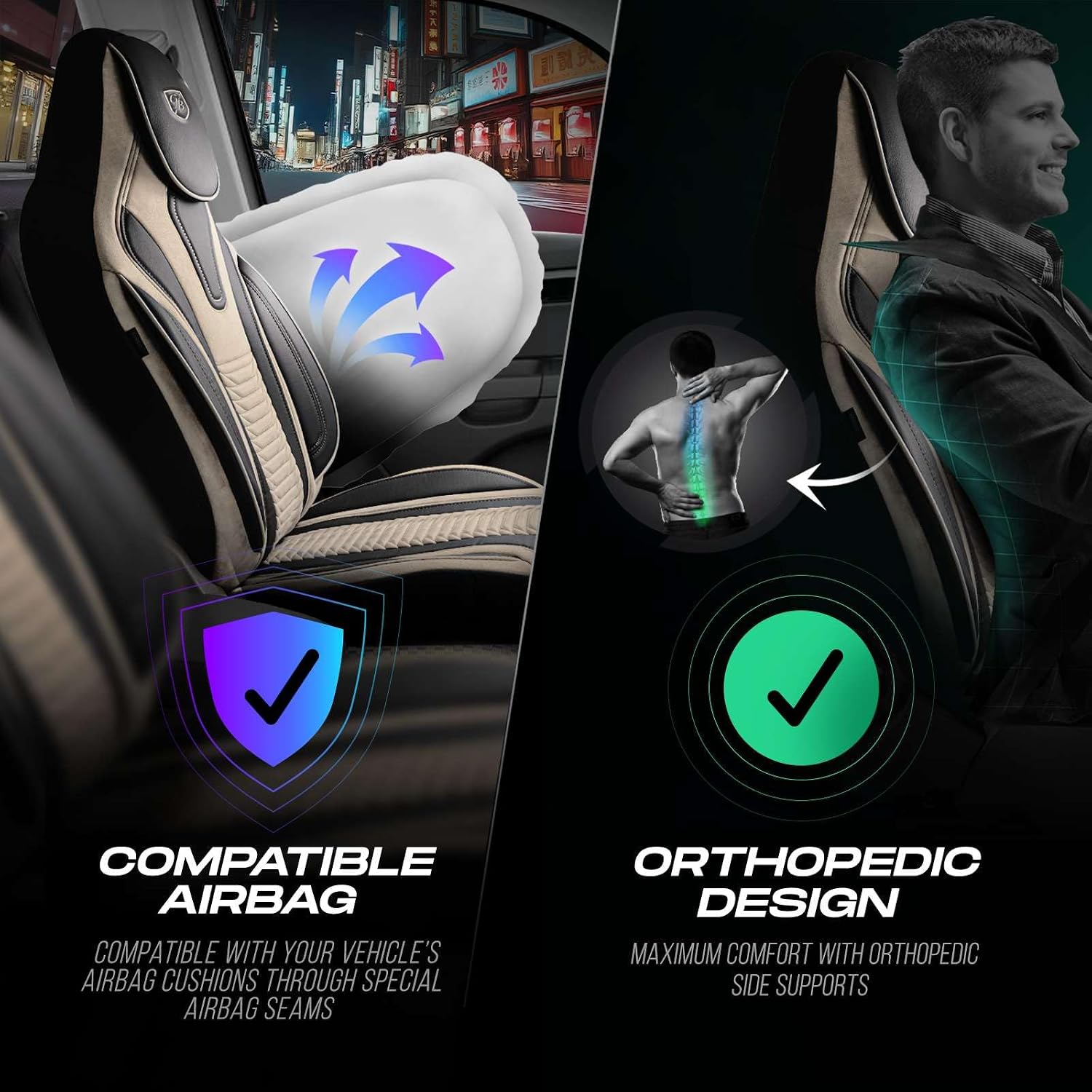Premium Car Seat Covers Front Seat, Cars, Most Pickups, Car Seat Protector, Car Seat Covers Front Seats