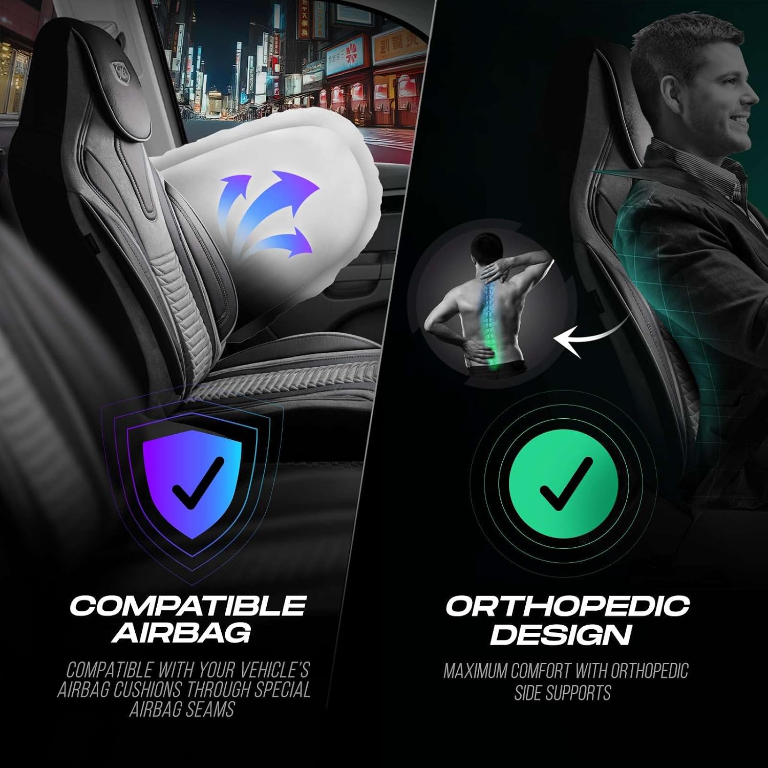 Premium Car Seat Covers Front Seat, Cars, Most Pickups, Car Seat Protector, Car Seat Covers Front Seats