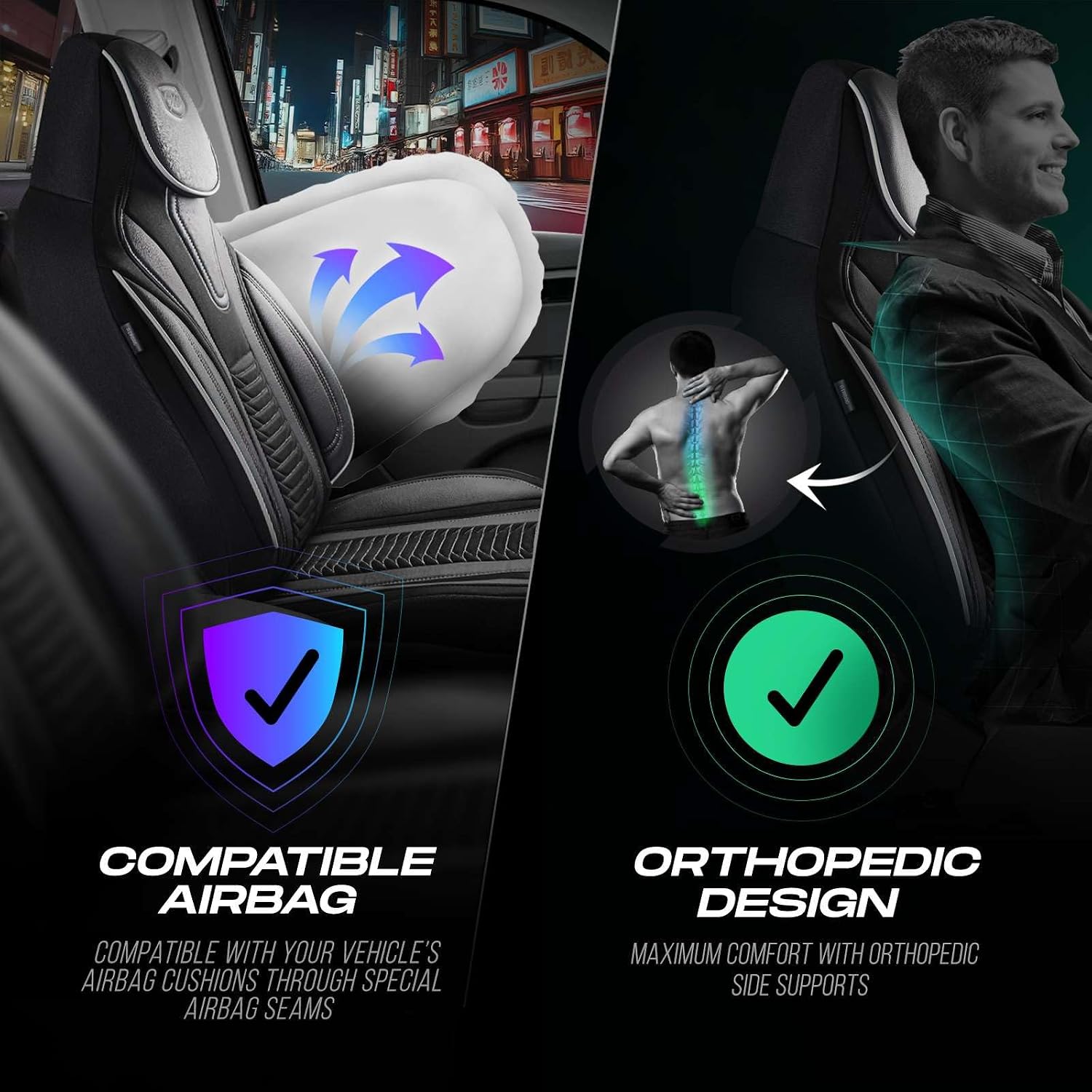Premium Car Seat Covers Front Seat, Cars, Most Pickups, Car Seat Protector, Car Seat Covers Front Seats