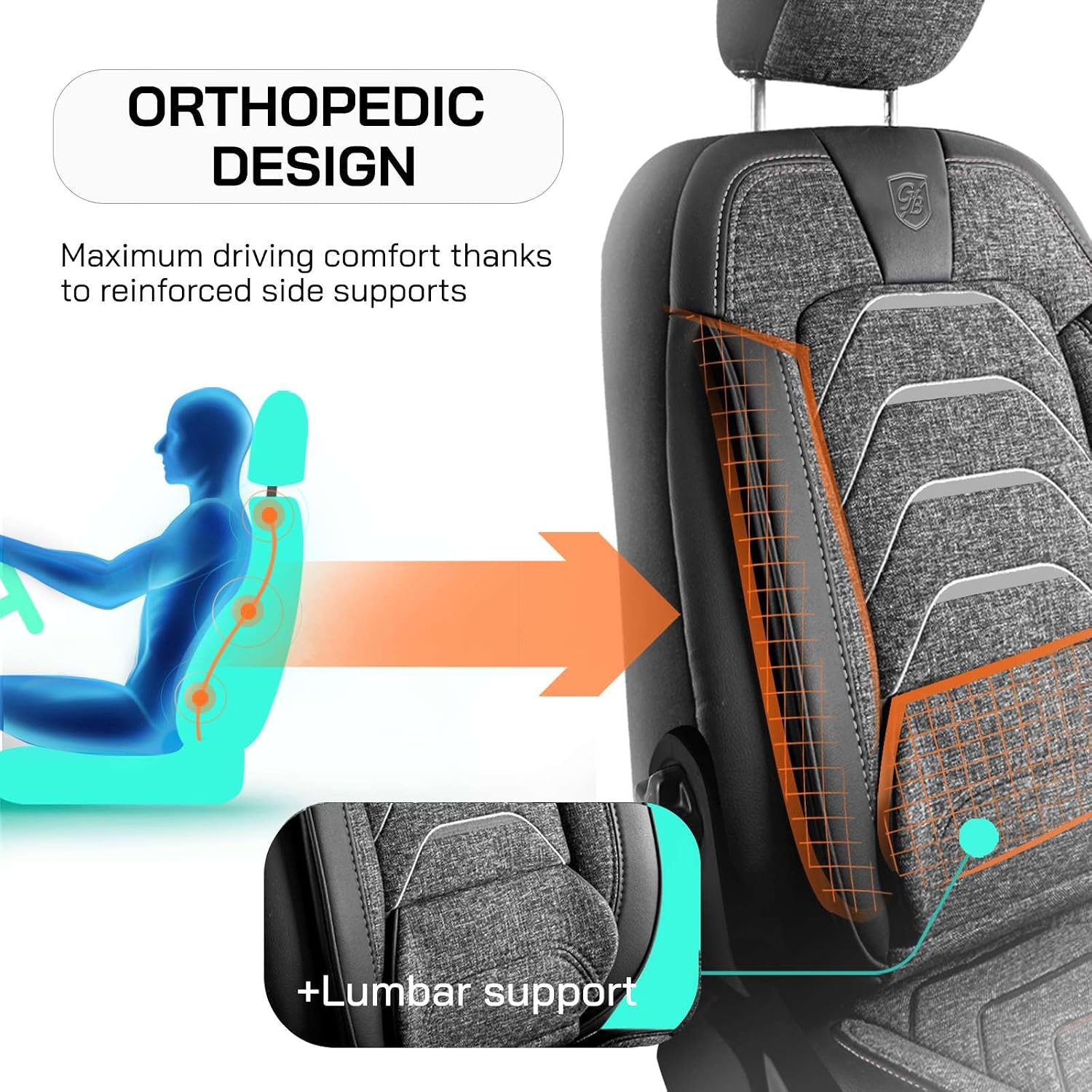 Premium Car Seat Covers Front Seat, Linen Car Seat Cover for SUV, Cars, Most Pickups, Car Seat Protector, Car Seat Covers Front Seats
