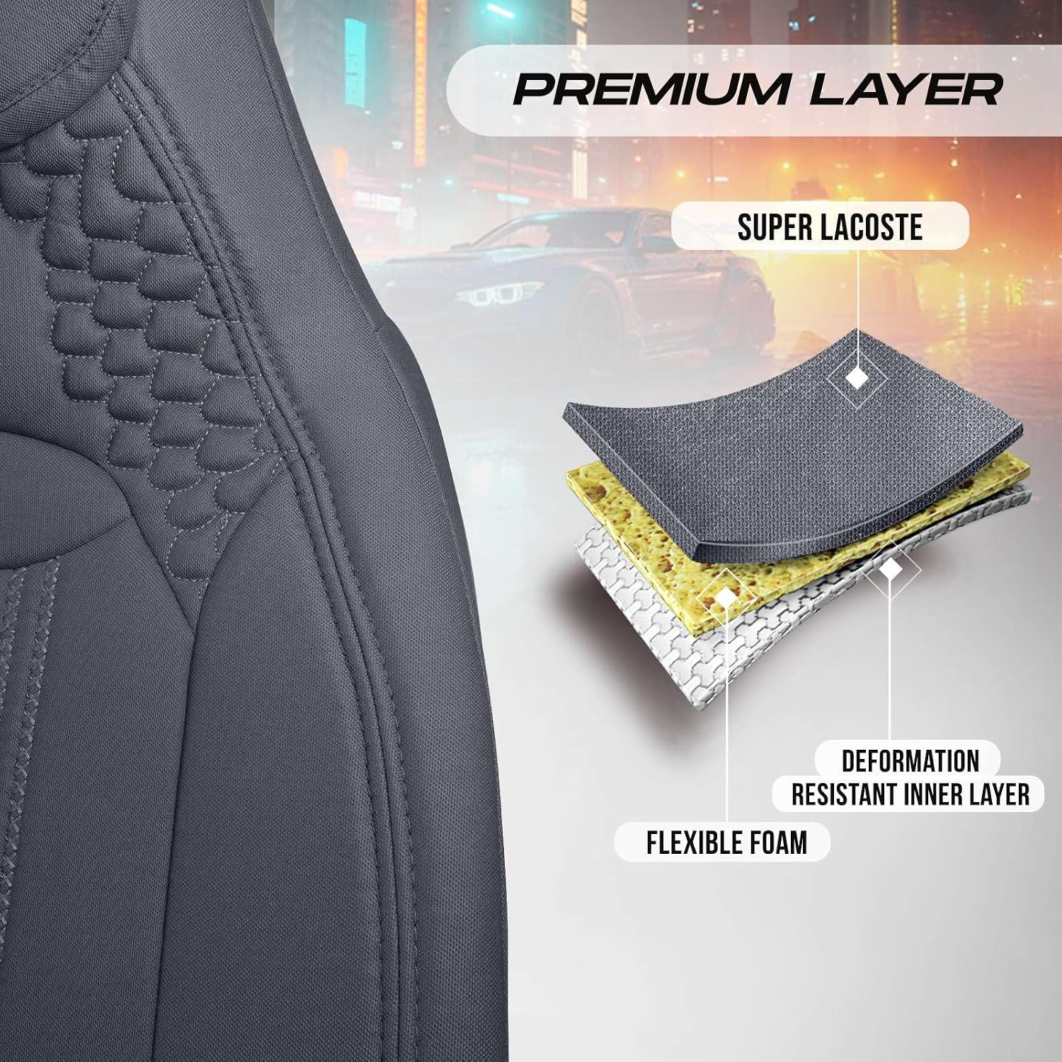 Premium Car Seat Covers Front Seat, Jarse Car Seat Cover for SUV, Cars, Most Pickups, Car Seat Protector, Car Seat Covers Front Seats