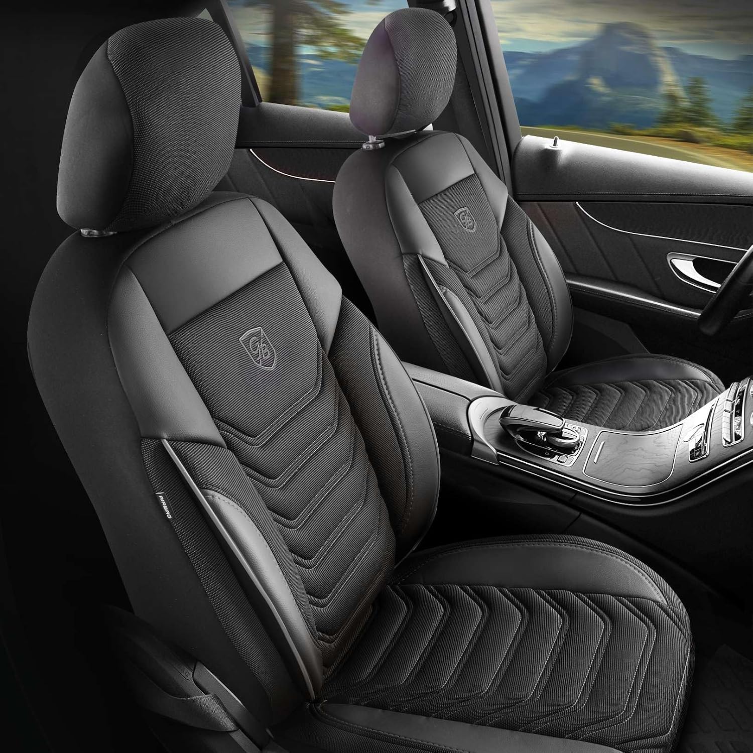 Premium Car Seat Covers for Ford Explorer 2001-2026, Piqué Fabric Car Seat Cover for SUV, Cars, Most Pickups, Car Seat Covers Front Seats