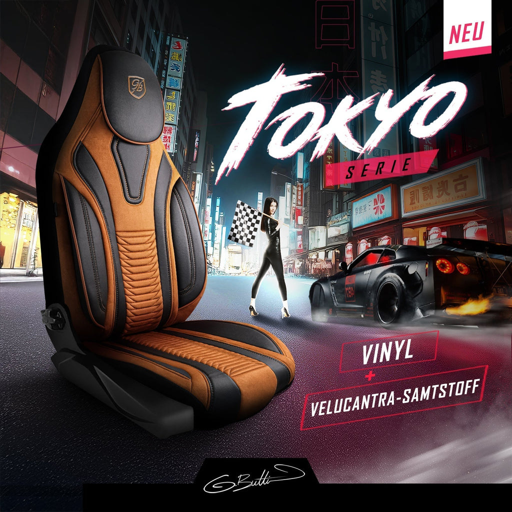 Tokyo Autositzbezüge für BMW 1er, Velours & Leder