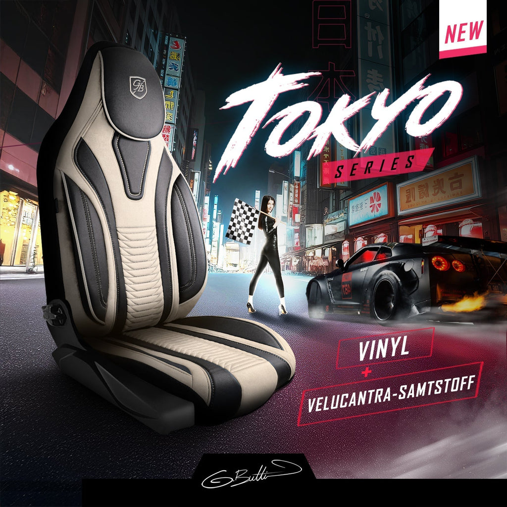 Tokyo Autositzbezüge für BMW 1er, Velours & Leder