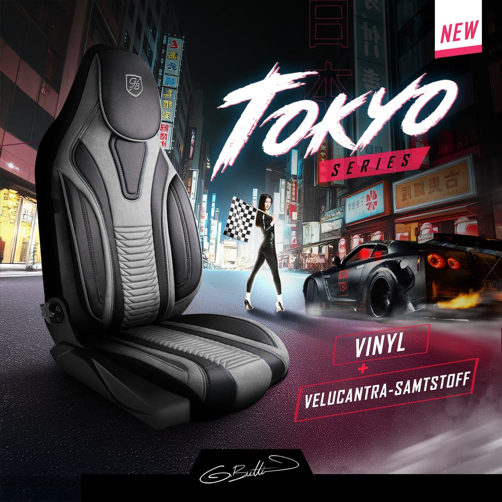 Tokyo Autositzbezüge für BMW 1er, Velours & Leder