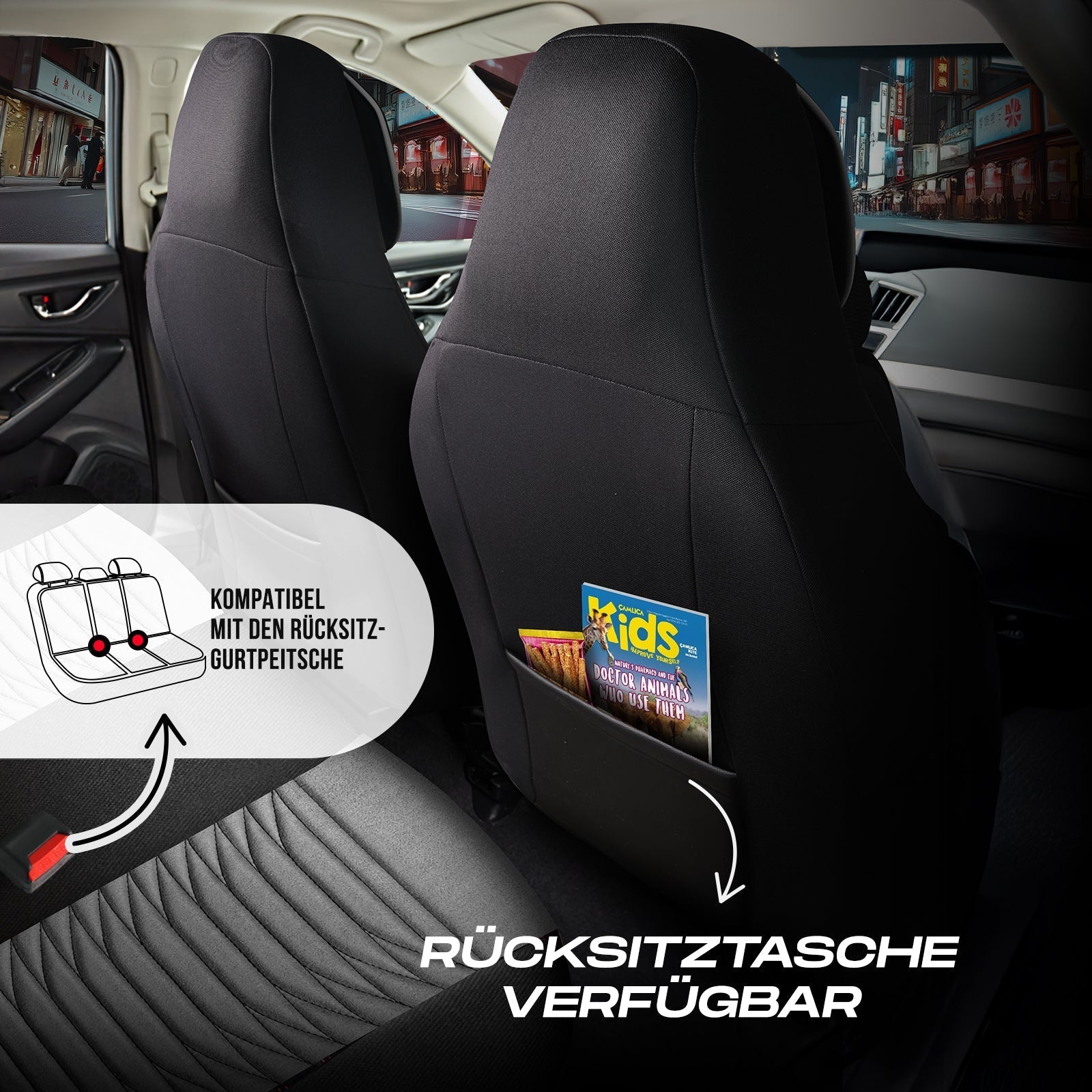 Tokyo Autositzbezüge für BMW 1er, Velours & Leder