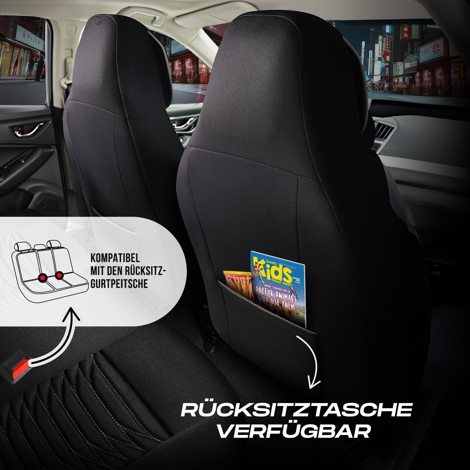 Tokyo Autositzbezüge für BMW 1er, Velours & Leder