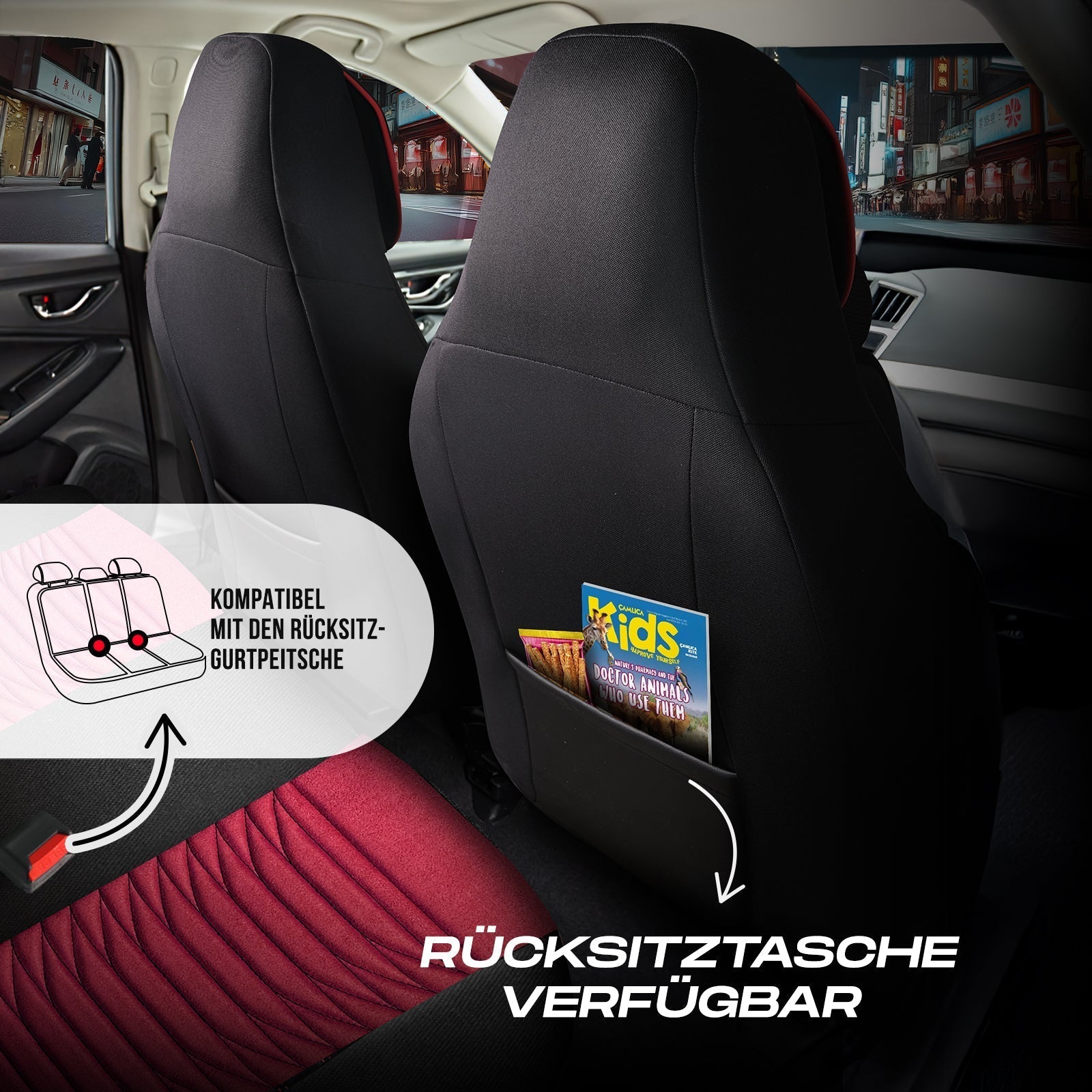 Tokyo Autositzbezüge für BMW 1er, Velours & Leder
