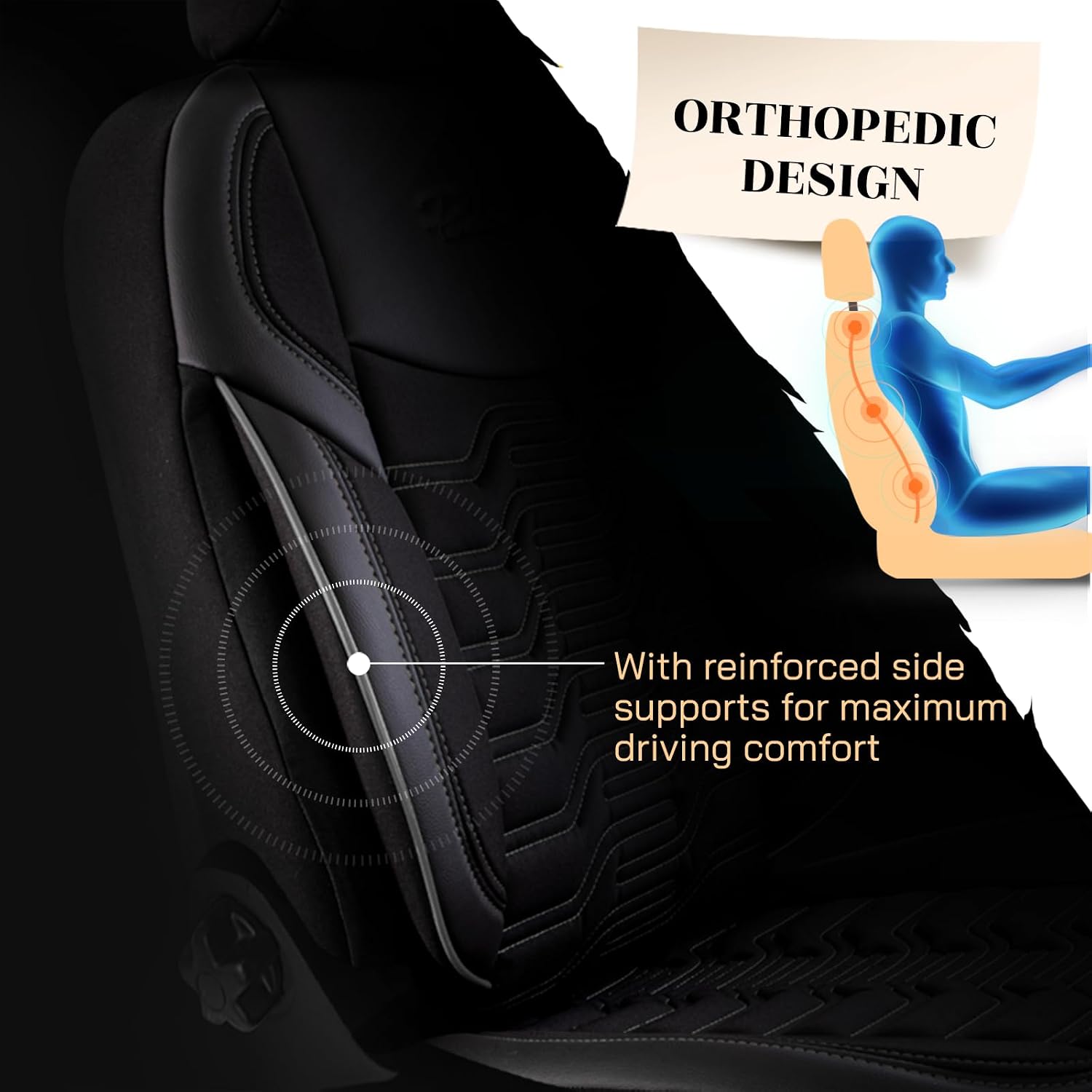 Premium Car Seat Covers Front Seat, Jacquard Car Seat Cover for SUV, Cars, Most Pickups, Car Seat Protector, Car Seat Covers Front Seats