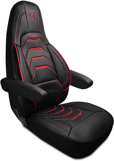 Custom Fit Truck Seat Cover for Volvo VNL 300 400 740 760 860 & VNR 300 400 640 660 (2019-2025), Vinyl Fabric, Includes Armrest Covers and Assebly Tool