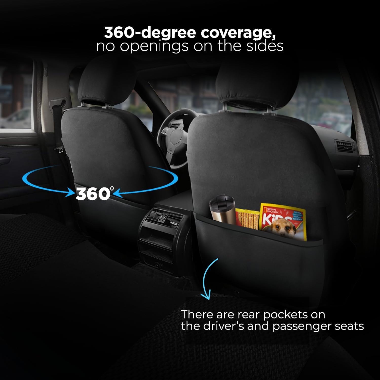 Premium Car Seat Covers for Ford Explorer 2001-2026, Woven Car Seat Cover for SUV, Cars, Most Pickups, Car Seat Protector, Car Seat Covers Front Seats