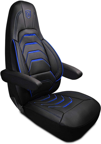 Custom Fit Truck Seat Cover for Volvo VNL 300 400 740 760 860 & VNR 300 400 640 660 (2019-2025), Vinyl Fabric, Includes Armrest Covers and Assebly Tool