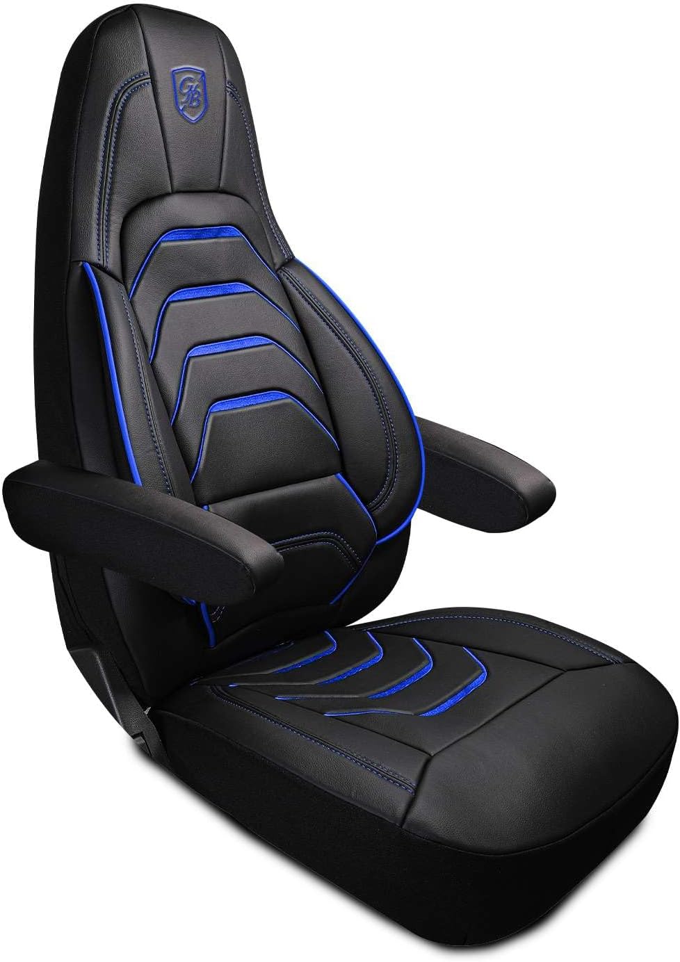 Custom Fit Truck Seat Cover for Volvo VNL 300 400 740 760 860 & VNR 300 400 640 660 (2019-2025), Vinyl Fabric, Includes Armrest Covers and Assebly Tool