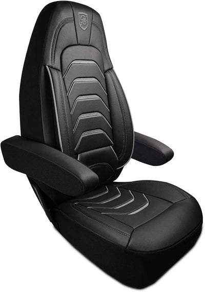 Custom Fit Truck Seat Cover for Peterbilt 579, 567, Premium Vinyl Fabric, Includes Armrest Covers and Assebly Tool