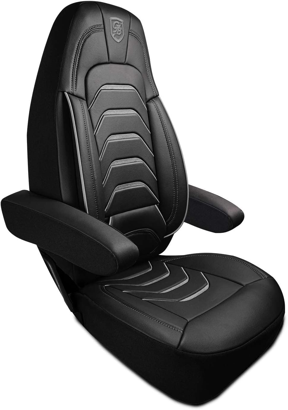 Custom Fit Truck Seat Cover for Peterbilt 579, 567, Premium Vinyl Fabric, Includes Armrest Covers and Assebly Tool