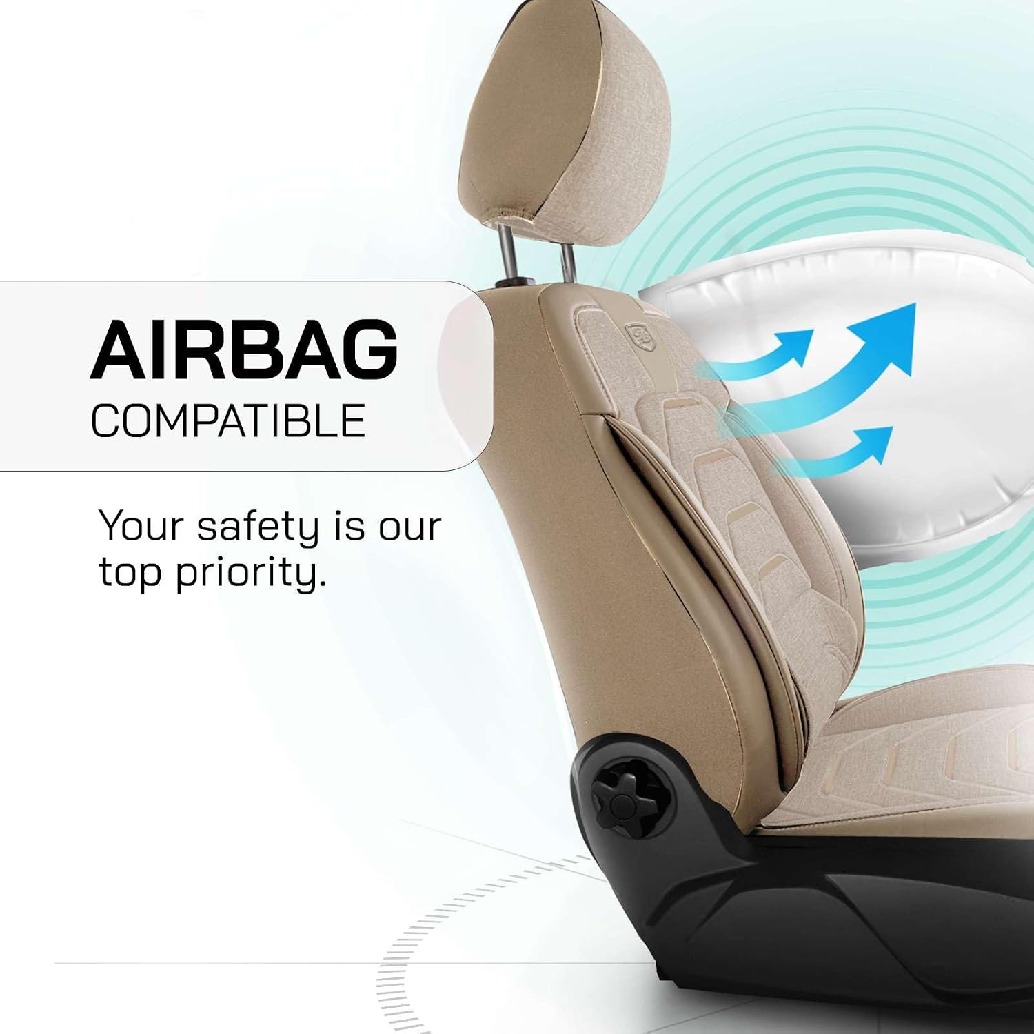 Premium Car Seat Covers Front Seat, Linen Car Seat Cover for SUV, Cars, Most Pickups, Car Seat Protector, Car Seat Covers Front Seats
