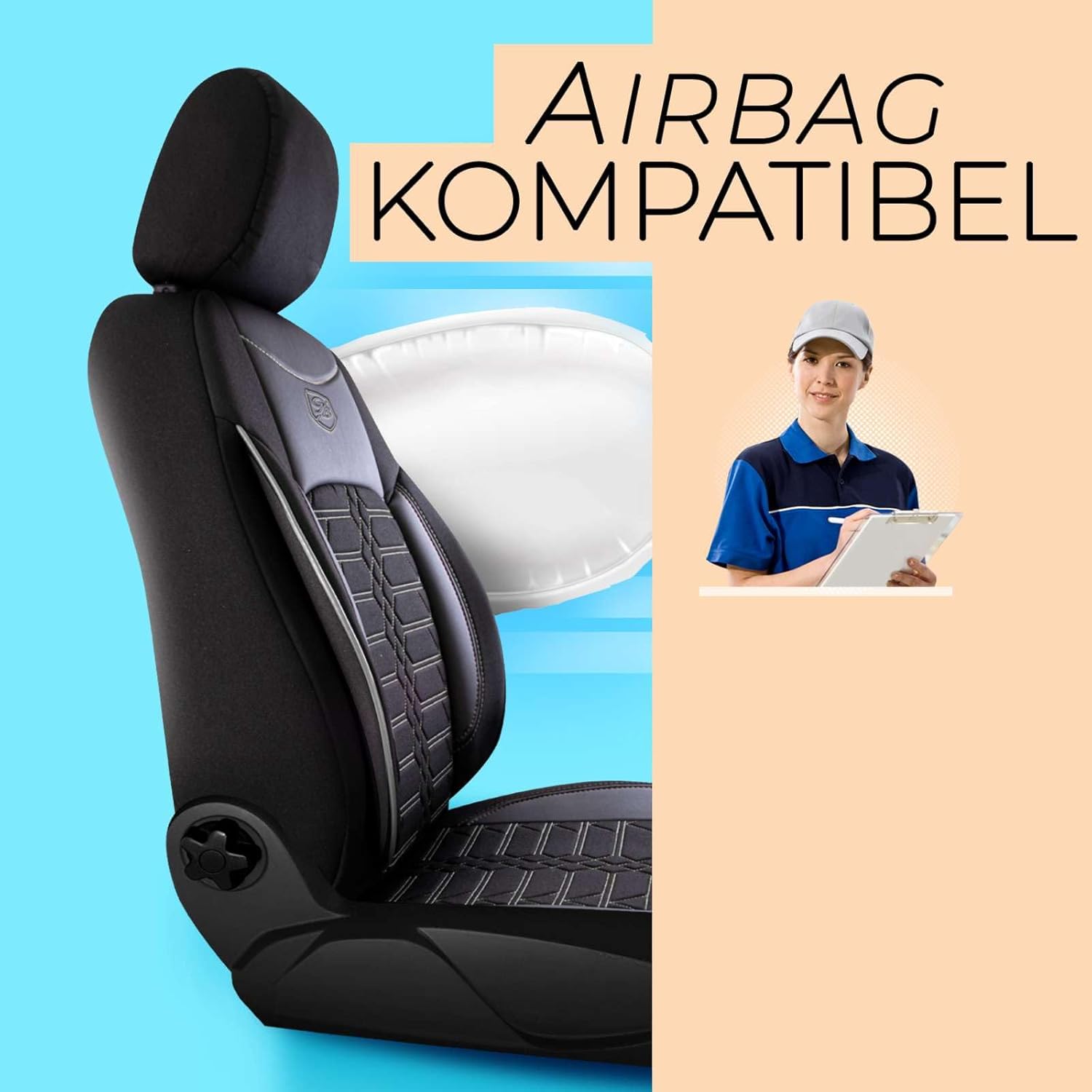 Venice Autositzbezüge für VW Polo, Jacquard Sitzauflage