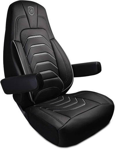 Custom Fit Truck Seat Cover for Cascadia 33”, Premium Vinyl Fabric, Includes Armrest Covers and Assebly Tool