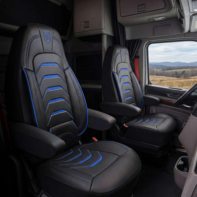 Custom Fit Truck Seat Cover for Peterbilt 579, 567, Premium Vinyl Fabric, Includes Armrest Covers and Assebly Tool