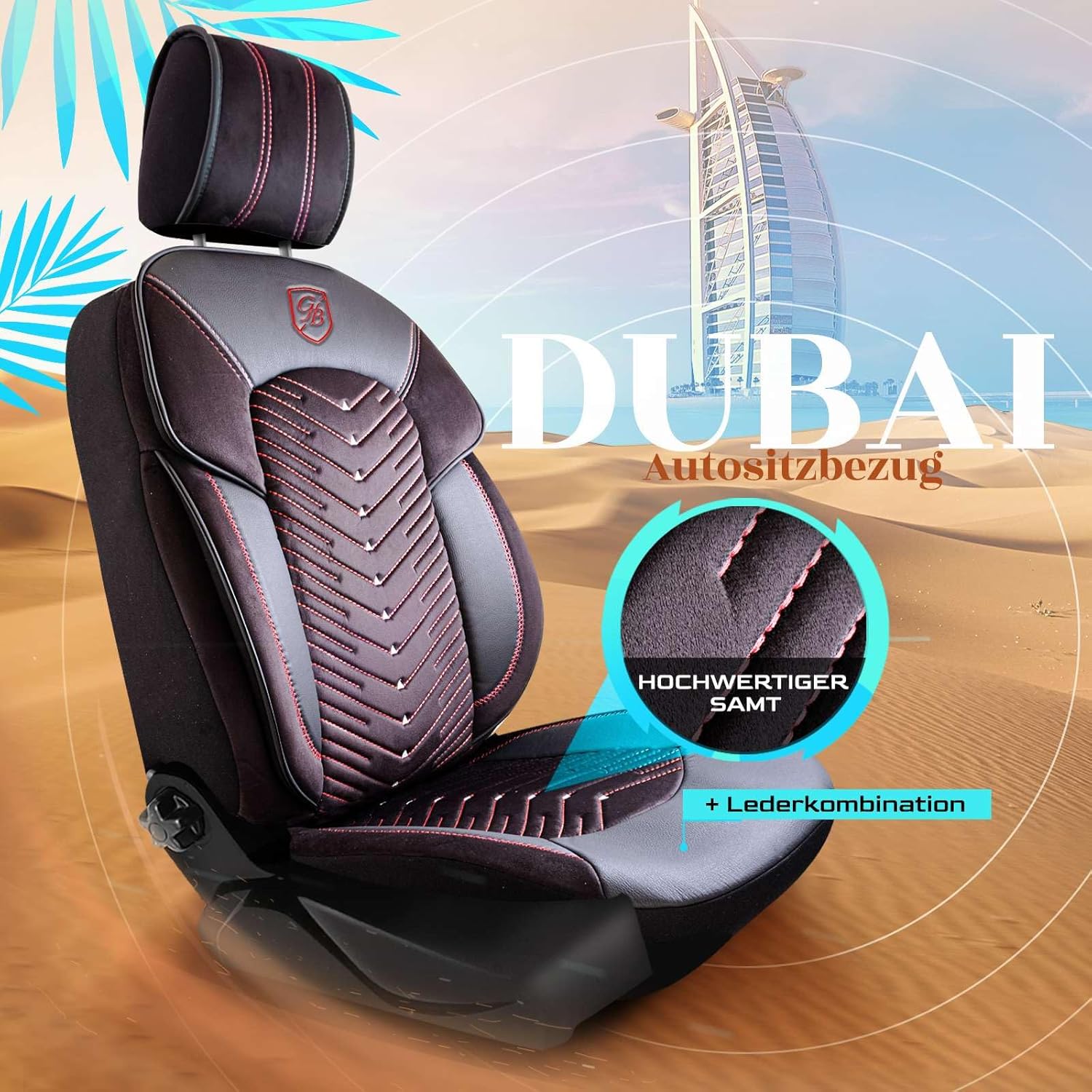 Dubai Autositzbezüge für BMW 1er, Samt