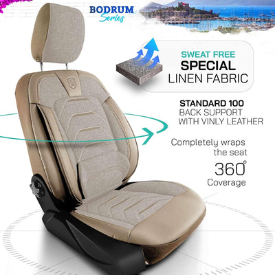 Premium Car Seat Covers Front Seat, Linen Car Seat Cover for SUV, Cars, Most Pickups, Car Seat Protector, Car Seat Covers Front Seats