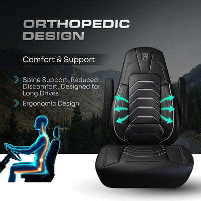 Custom Fit Truck Seat Cover for Cascadia 33”, Premium Vinyl Fabric, Includes Armrest Covers and Assebly Tool
