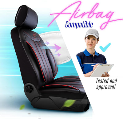 Premium Car Seat Covers for Toyota Corolla 2000-2026, Nappa Leather Car Seat Cover for SUV, Cars, Most Pickups, Car Seat Protector, Car Seat Covers Front Seats
