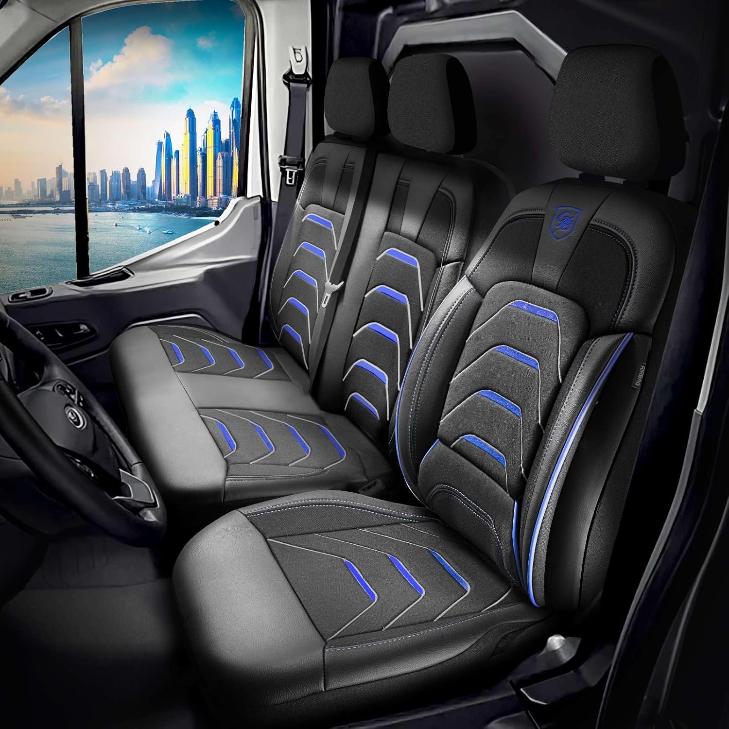 Autositzbezüge Universal 2+1 für  Nissan NV300 (2016-2021), Leinen