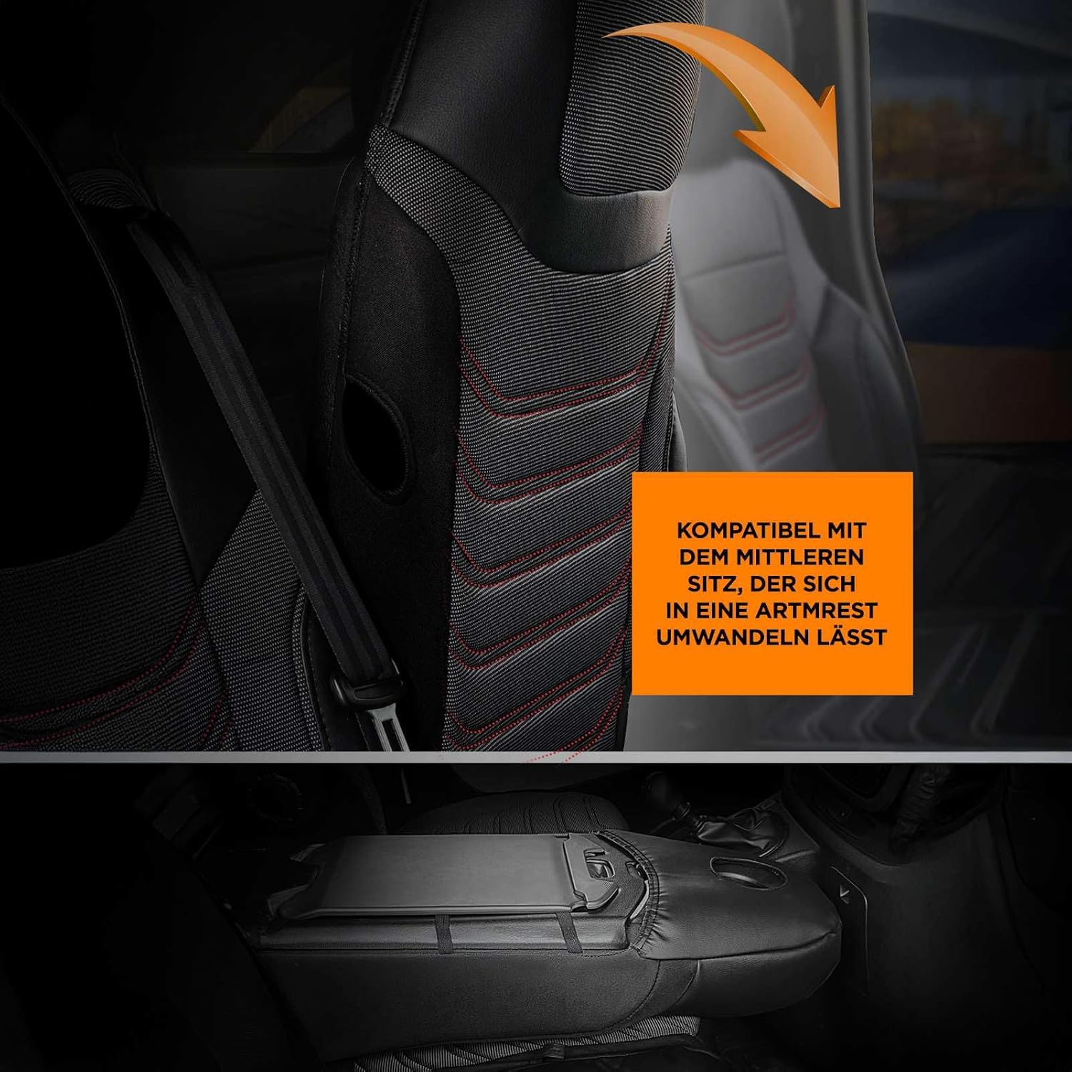 Autositzbezüge Universal 2+1 für Nissan NV400 (2011-2021), Piqué-Stoff