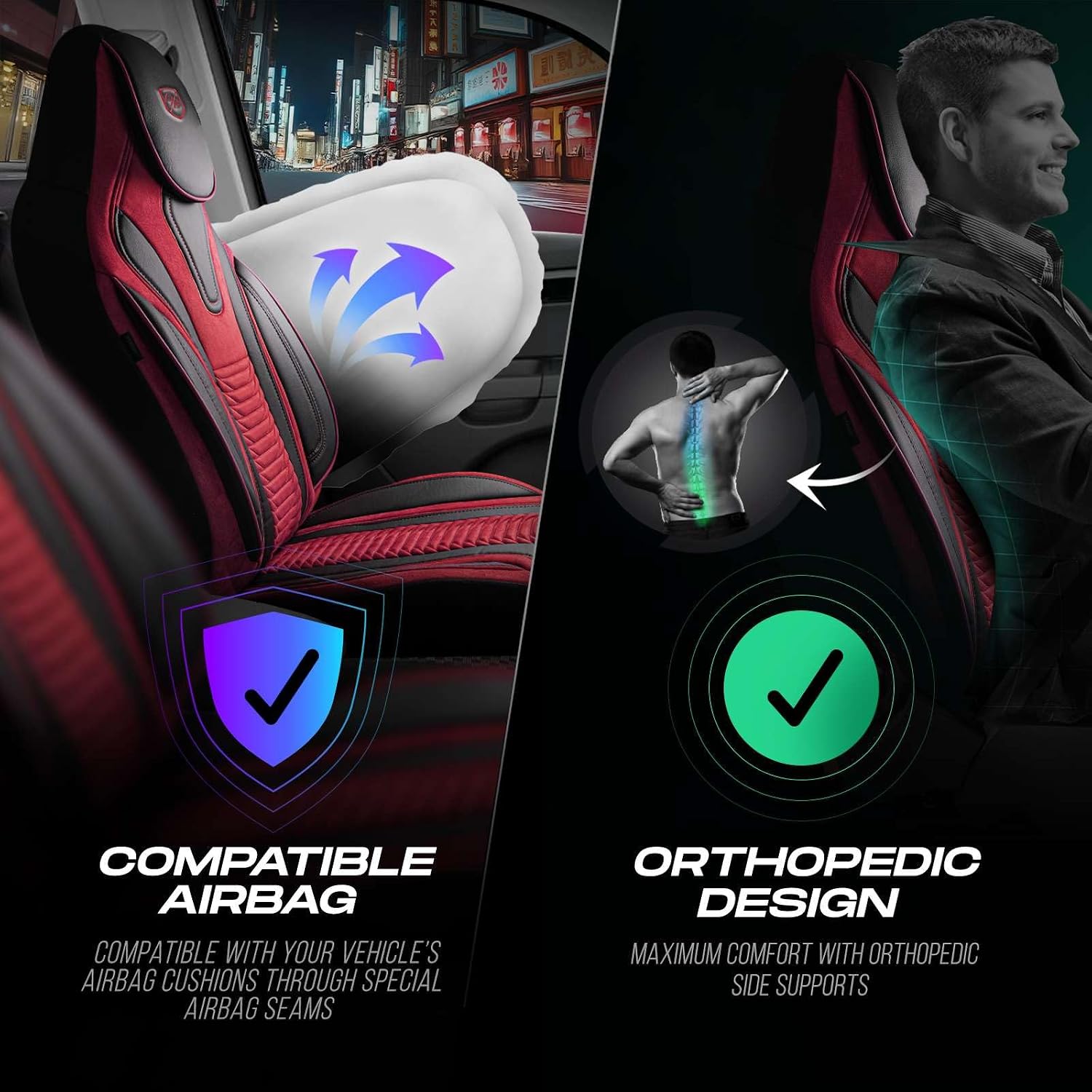 Premium Car Seat Covers Front Seat, Cars, Most Pickups, Car Seat Protector, Car Seat Covers Front Seats