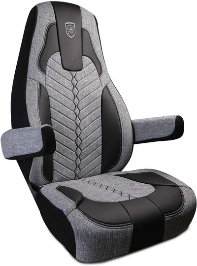 Custom Fit Truck Seat Cover for Cascadia 33”, Linen Fabric, Includes Armrest Covers and Assebly Tool