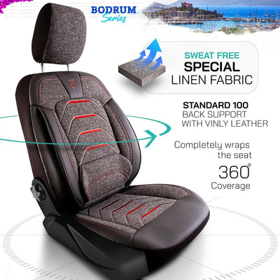 Premium Car Seat Covers Front Seat, Linen Car Seat Cover for SUV, Cars, Most Pickups, Car Seat Protector, Car Seat Covers Front Seats
