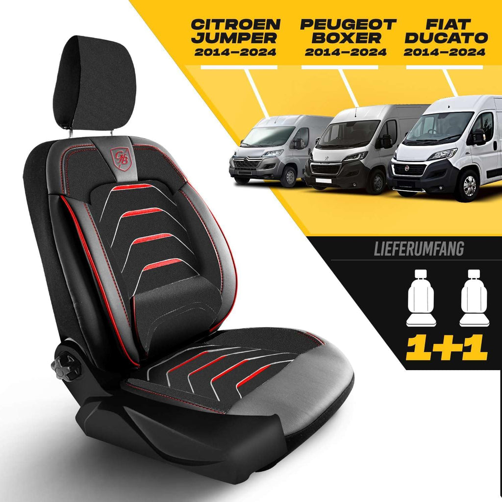 Autositzbezüge Universal 1+1 für Citroen Jumper (2014-2026), Leinen