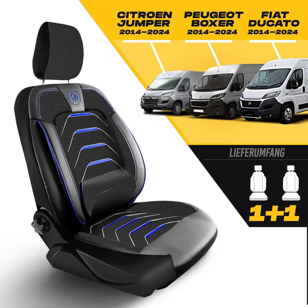 Autositzbezüge Universal 1+1 für Citroen Jumper (2014-2026), Leinen