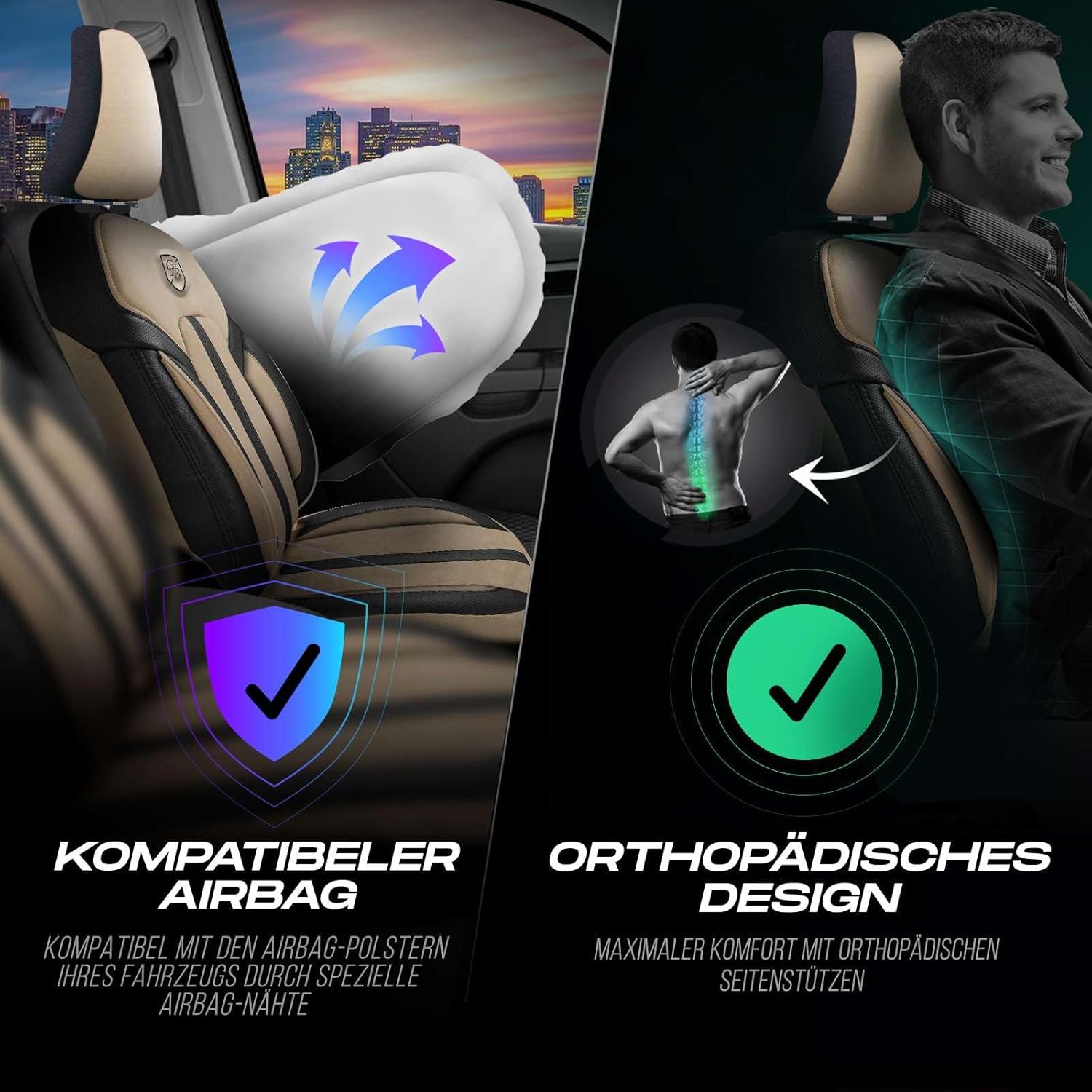 Lizbon Autositzbezüge für BMW 1er, Alcantara