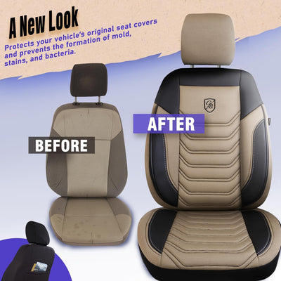 Premium Car Seat Covers for Subaru Outback 2001-2026, Piqué Fabric Car Seat Cover for SUV, Cars, Most Pickups, Car Seat Covers Front Seats