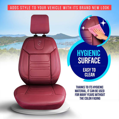 Premium Car Seat Covers for Jeep Wrangler 2000-2026, Nappa Leather Car Seat Cover for SUV, Cars, Most Pickups, Car Seat Protector, Car Seat Covers Front Seats