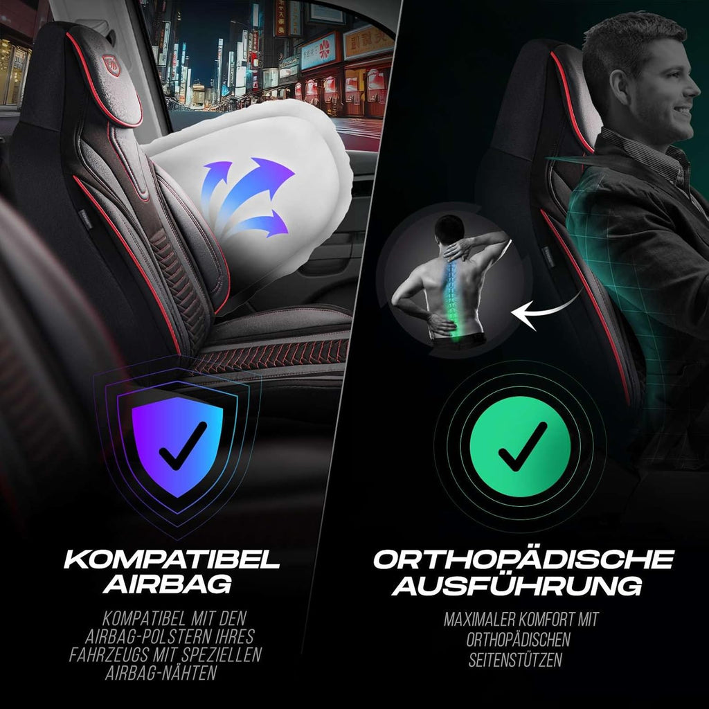 Tokyo Autositzbezüge für BMW 1er, Velours & Leder
