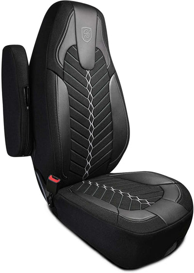 Custom Fit Truck Seat Cover for Peterbilt 579, 567, Linen Fabric, Includes Armrest Covers and Assebly Tool