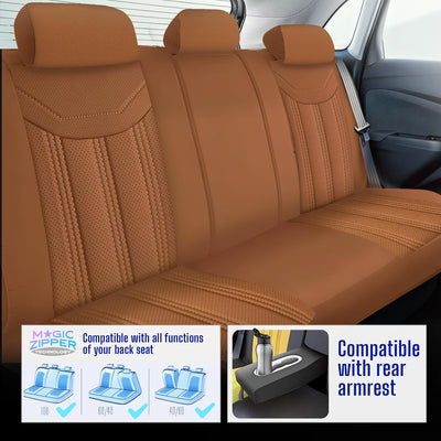 Premium Car Seat Covers Full Set, Nappa Leather Car Seat Cover for SUV, Cars, Most Pickups, Car Seat Protector, Car Seat Covers Full Set