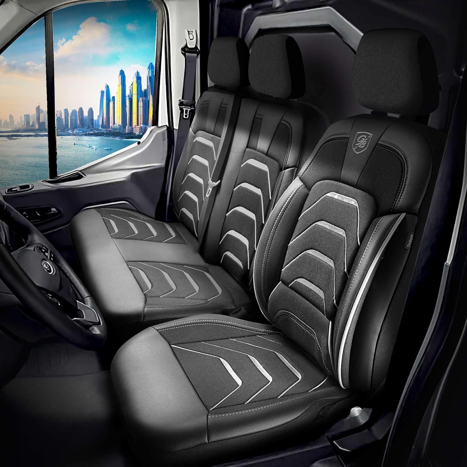 Autositzbezüge Universal 2+1 für Peugeot Boxer (2014-2026), Leinen