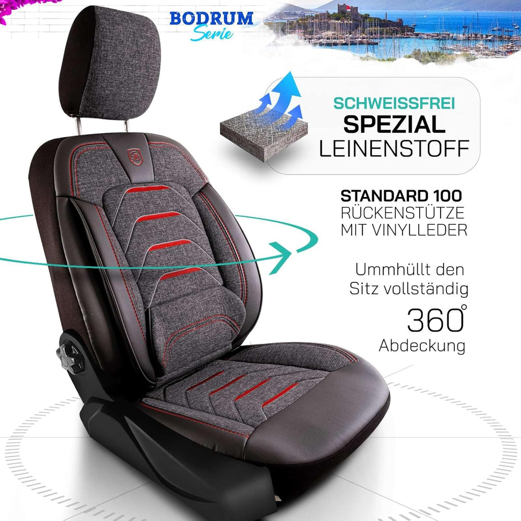 Bodrum Autositzbezüge für BMW 1er, Leinen