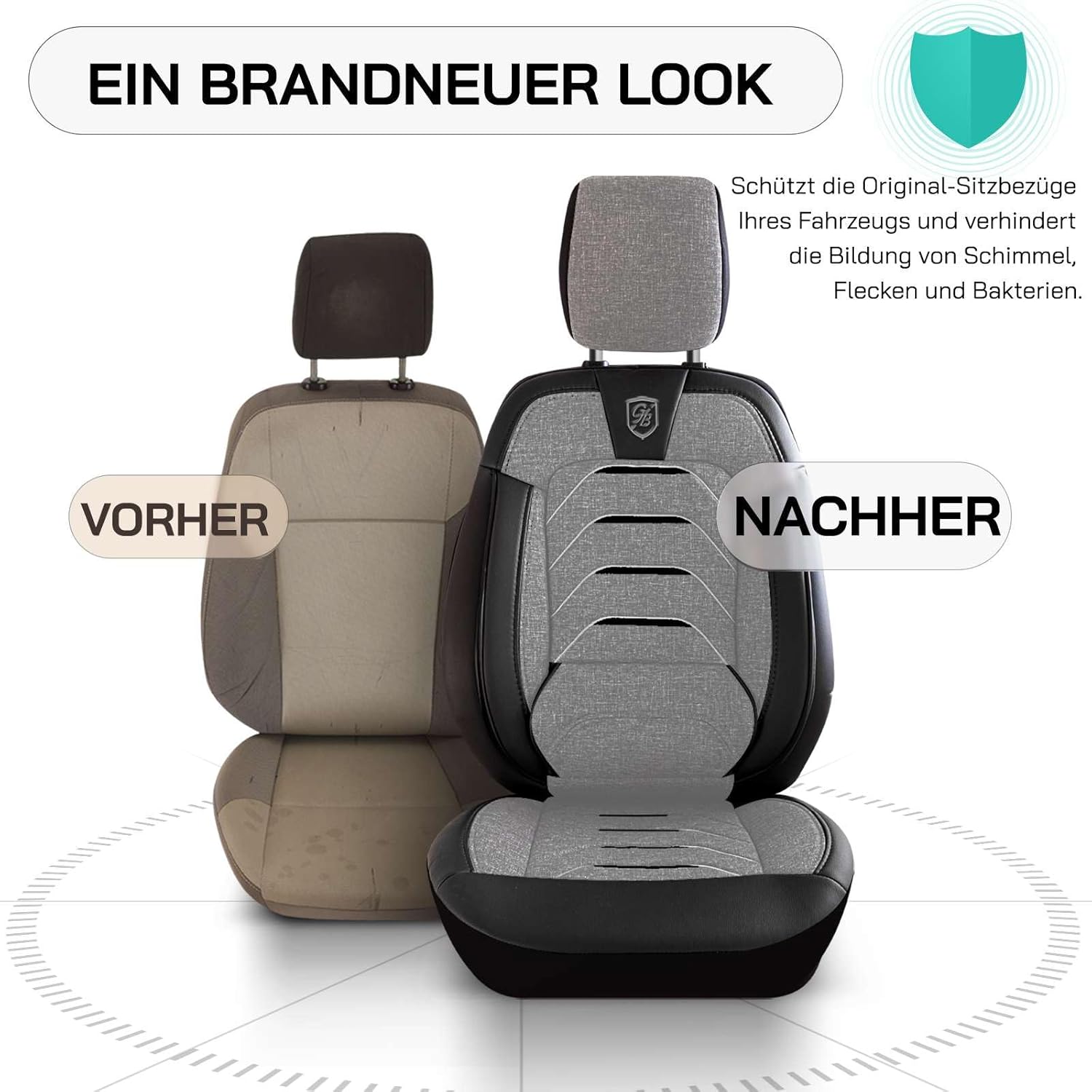 Bodrum Autositzbezüge für BMW 1er, Leinen