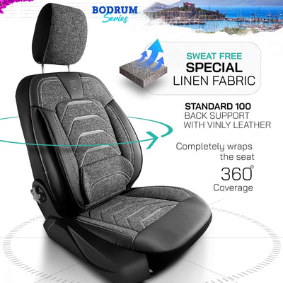 Premium Car Seat Covers Front Seat, Linen Car Seat Cover for SUV, Cars, Most Pickups, Car Seat Protector, Car Seat Covers Front Seats