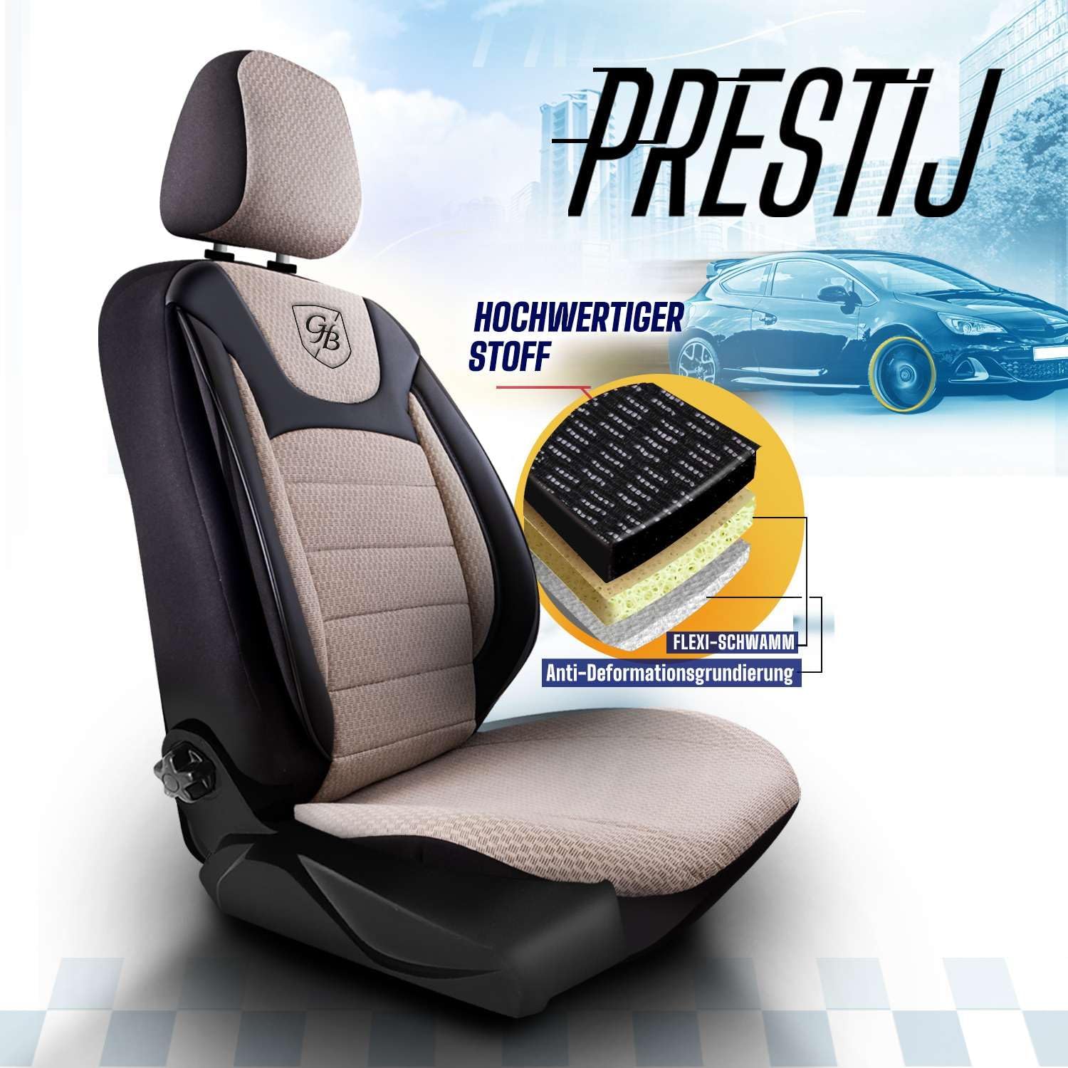 Prestij Autositzbezüge für BMW 1er, Webstoff