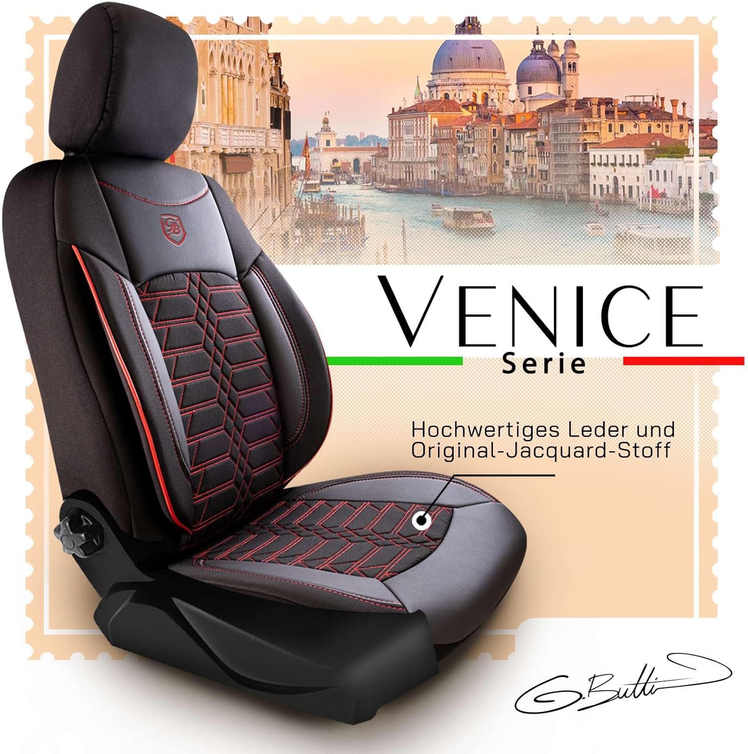 Venice Autositzbezüge für VW Polo, Jacquard Sitzauflage