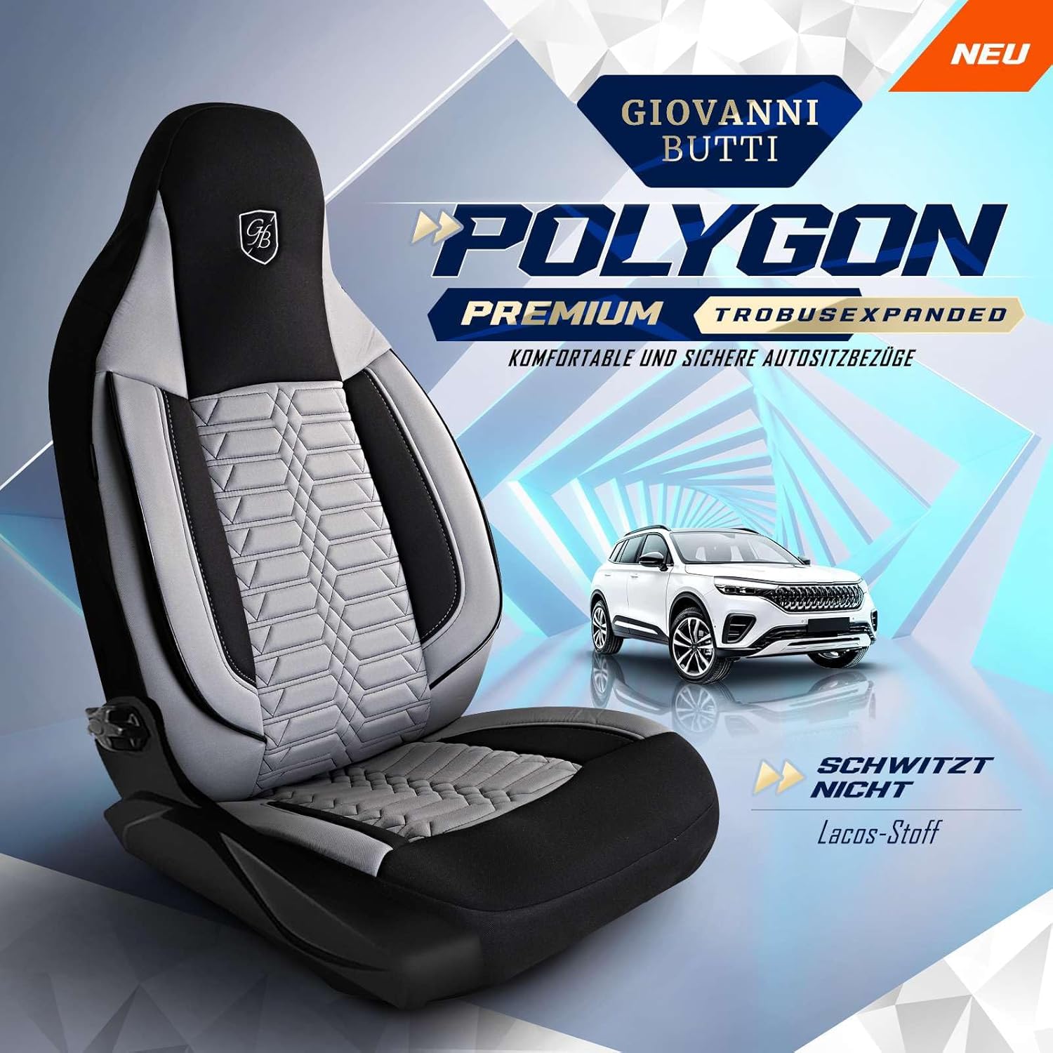 Polygon Autositzbezüge für BMW 1er, Lacoste-Stoff