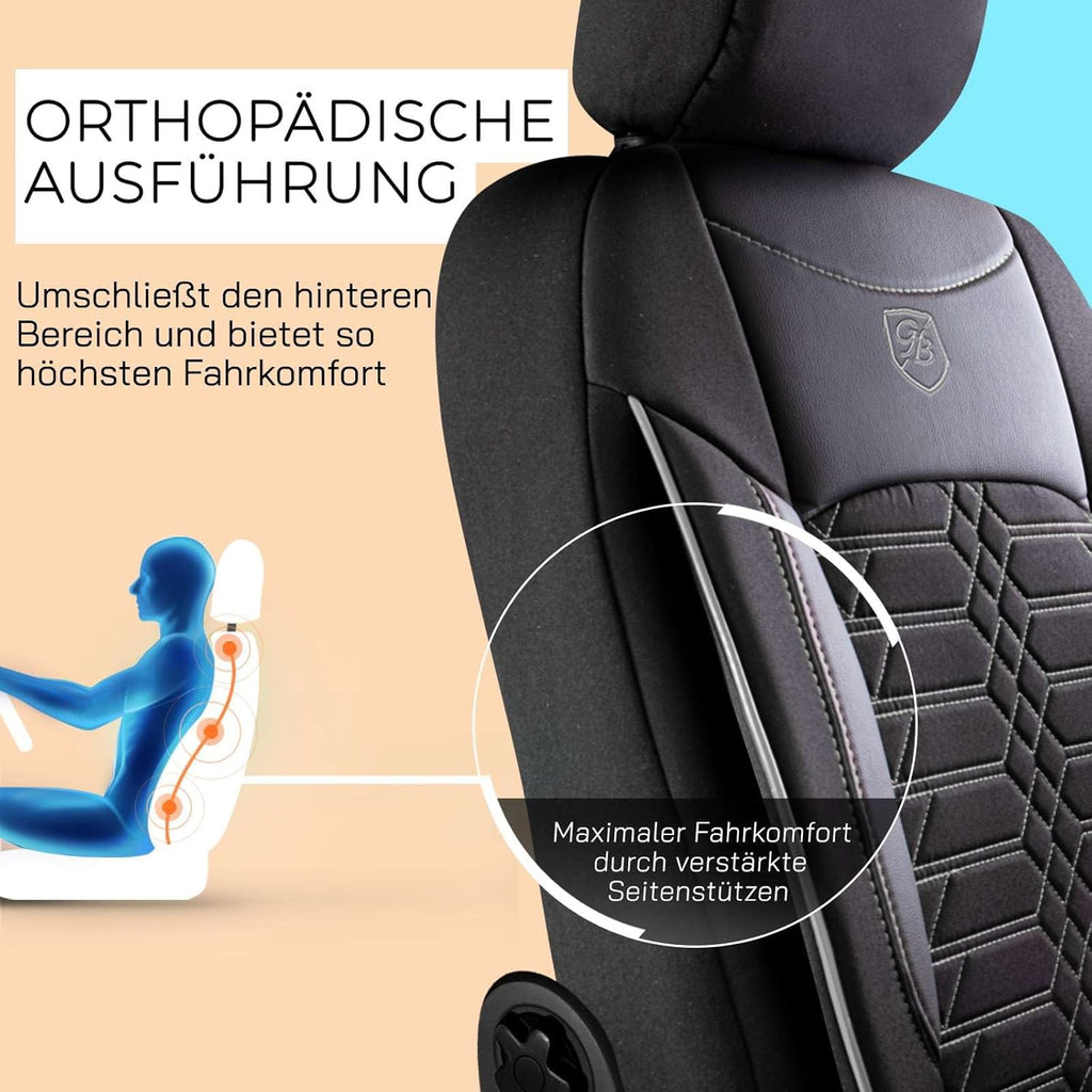 Venice Autositzbezüge für VW UP, Jacquard Sitzauflage